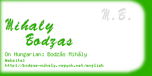 mihaly bodzas business card